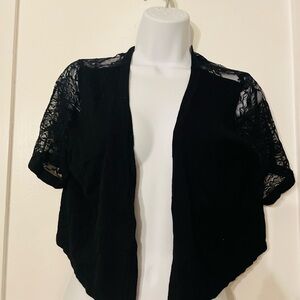 Dressbarn Black Lace Cardigan